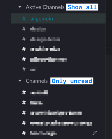 slack channel separation